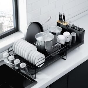 Kitsure Large Extendable Dish Drying Rack – Smart, Stylish, and Built to Last